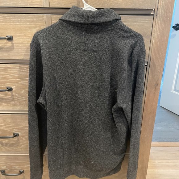 BANANA REPUBLIC Men's Shawl Neck Blue Ultra Soft Waffle Sweater - Grey Medium - Picture 3 of 3